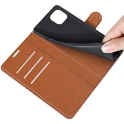 Etui Marron pour Redmi Note 11 4G/11S avec porte-cartes intégré photo 6