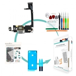 Kit de réparation avec connecteur de charge Lightning complet pour iPhone 11 Pro Argent photo 1