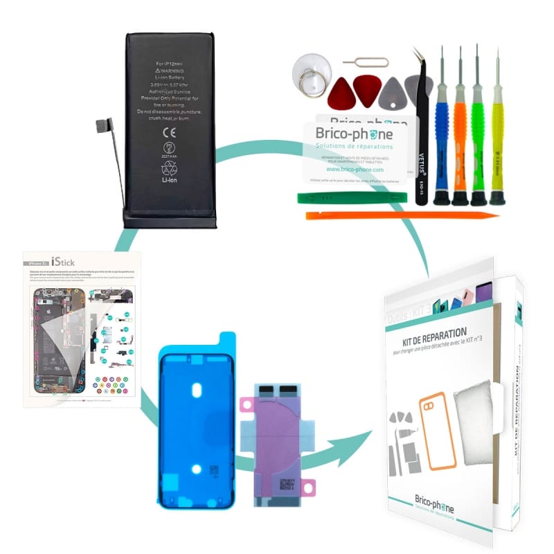 Kit de réparation avec batterie Premium pour iPhone 12 mini photo 1