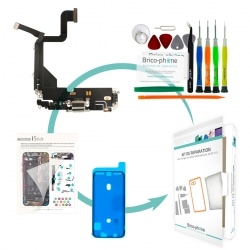 Kit de réparation avec connecteur de charge Lightning pour iPhone 13 Pro Argent photo 1