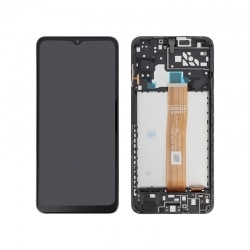 Kit de réparation avec écran complet avec châssis compatible pour Galaxy A04s Noir photo 2