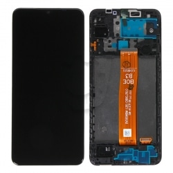 Kit de réparation avec écran complet reconditionné avec châssis pour Galaxy A12 Nacho Noir photo 2