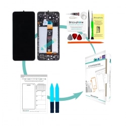 Kit de réparation avec bloc écran PLS LCD complet compatible avec châssis pour Samsung Galaxy A13 (A135F) photo 1