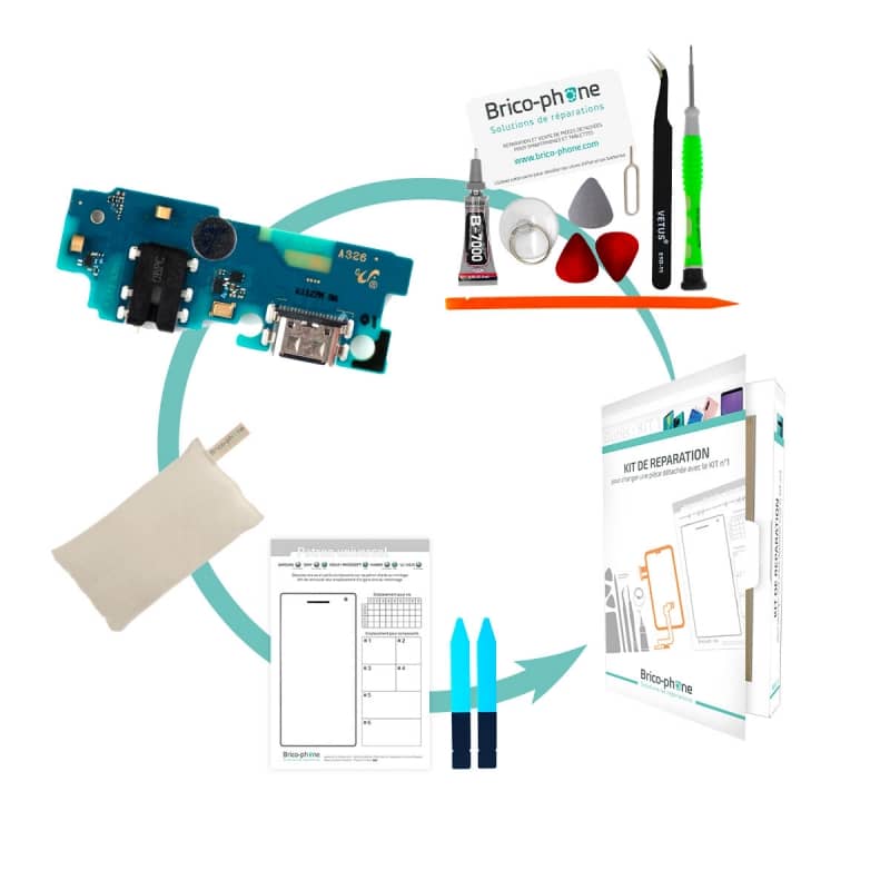 Kit de réparation avec connecteur de charge USB Type-C pour Samsung Galaxy A32 5G photo 1