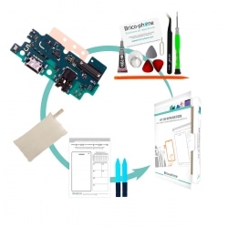 Kit de réparation avec connecteur de charge USB Type C 2.0, prise Jack et micro pour Samsung Galaxy A50 photo 1