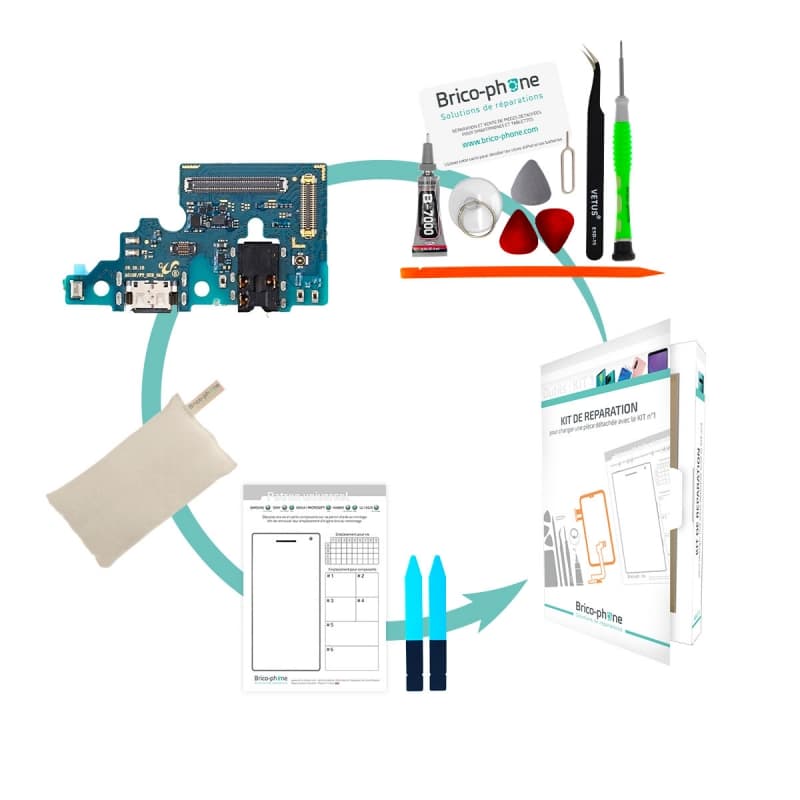 Kit de réparation avec connecteur de charge compatible pour Samsung Galaxy A51 photo 1