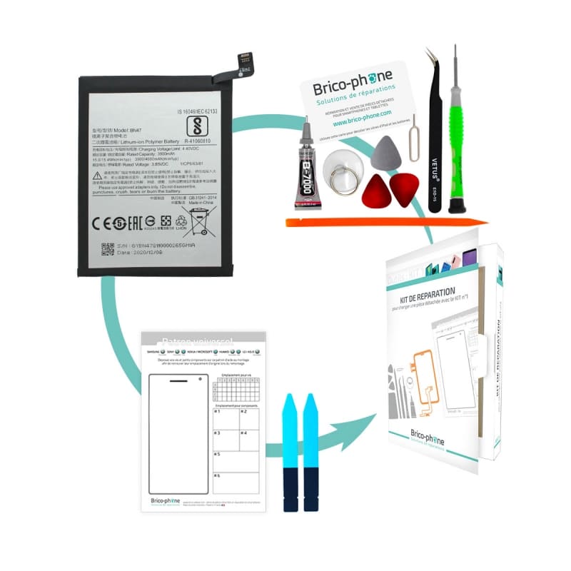 Kit de réparation avec batterie pour Xiaomi Mi A2 Lite photo 1