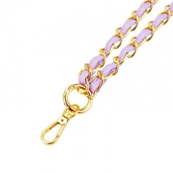 Tour de cou Cuir Violet Longueur 120 cm photo 4