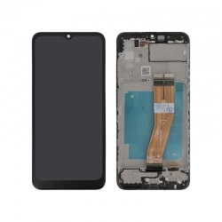 Bloc écran LCD compatible pré-monté sur châssis pour Samsung Galaxy A03s Noir photo 1