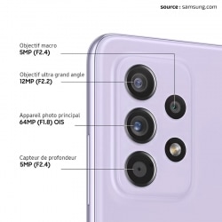 Caméra arrière d\'origine pour Samsung Galaxy A52, A52s et A72 - 5 Mpx - photo 2