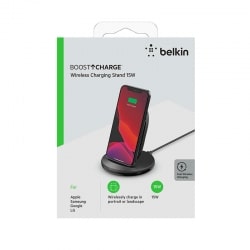 Chargeur à induction BELKIN 15W avec adaptateur 24W et support - Noir photo 5