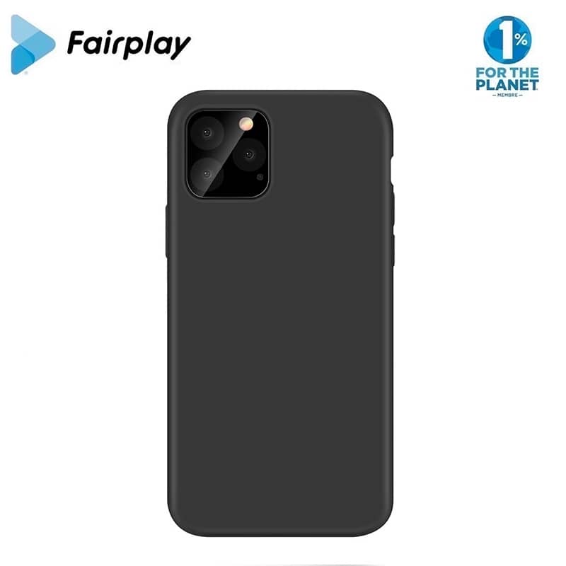 Housse silicone Noire pour iPhone 14 avec intérieur microfibres photo 1