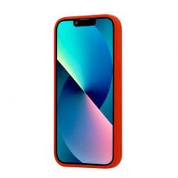 Housse silicone Rouge pour iPhone 12 et 12 Pro avec intérieur microfibres