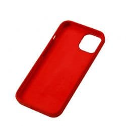 Housse silicone Rouge de Mars pour iPhone 12 Mini avec intérieur microfibres