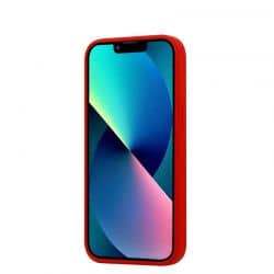 Housse silicone Rouge de Mars pour iPhone 13 Pro avec intérieur microfibres