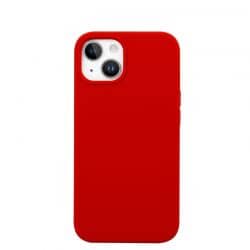 Housse silicone Rouge de Mars pour iPhone 14 avec intérieur microfibres