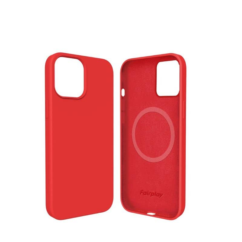 Coque silicone MagSafe Rouge pour iPhone 12 Pro Max