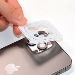 Verre trempé 3D Bleu pour lentille de caméra iPhone 15, iPhone 15 Plus