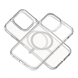 Coque transparente adaptée MagSafe pour iPhone 15_photo3