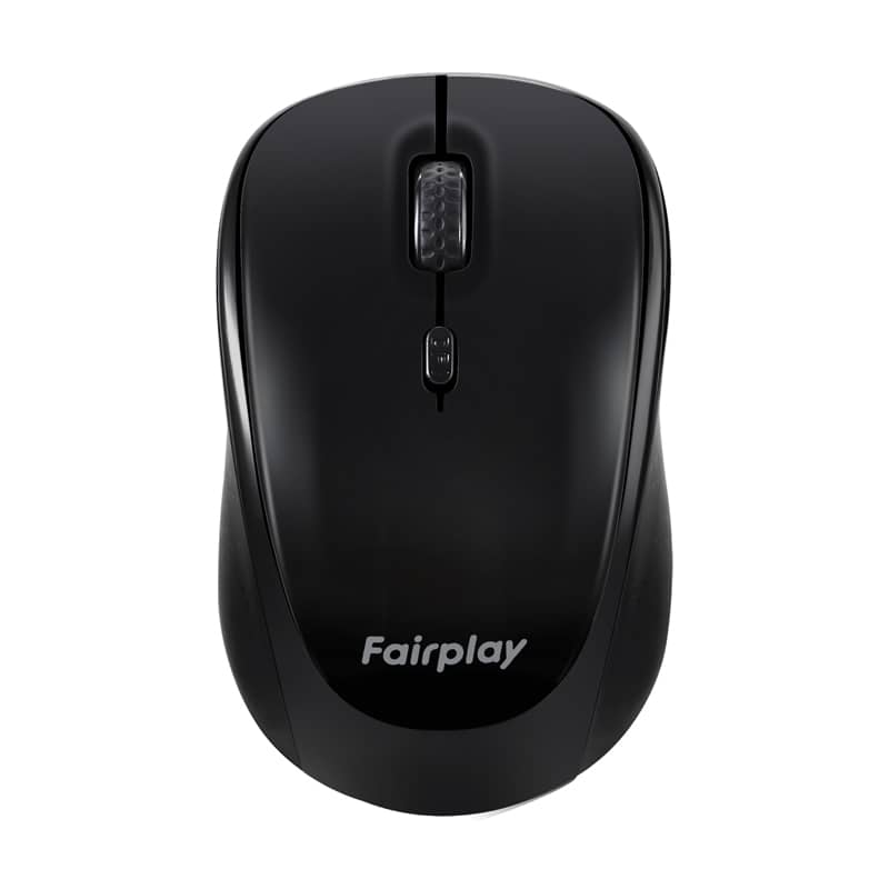 Souris optique noire ambidextre sans fil_photo3