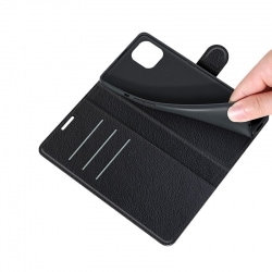 Housse à clapet Noire pour Samsung Galaxy S24+ avec porte-cartes intégré photo 6