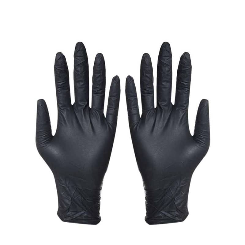 Boîte de 100 gants en silicone noir - Taille M photo 1