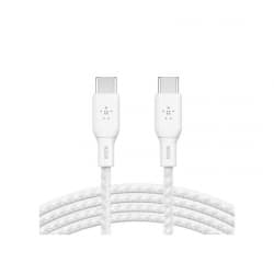 Câble blanc USB-C vers USB-C 100W tressé 2m BELKIN photo 3