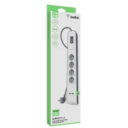 Multiprise BELKIN 4 prises avec 2 USB, protection contre les surtensions photo 4