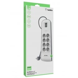 Multiprise BELKIN 8 prises avec 2 USB, protection contre les surtensions photo 4