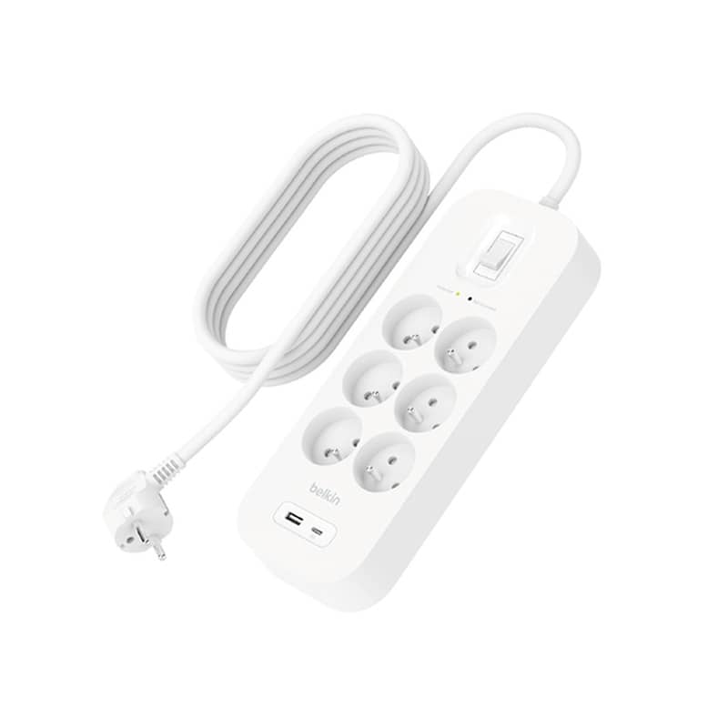 Multiprise (6) avec ports USB A et USB C - Belkin photo 1