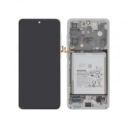 Ecran complet avec batterie d\'origine pour Galaxy S21 FE (G990B) Blanc photo 1