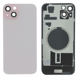 Vitre arrière complète avec MagSafe pour iPhone 15 Plus rose