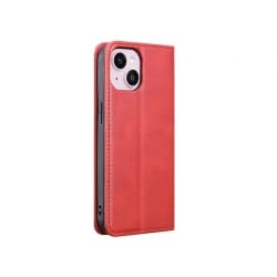 Etui portefeuille à clapet Rouge pour Samsung Galaxy A14 5G photo 2