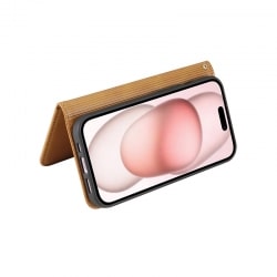 Etui portefeuille à clapet Marron pour iPhone 12 et 12 Pro photo 6