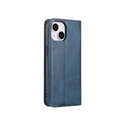 Etui portefeuille à clapet Bleu pour iPhone 15+ photo 2