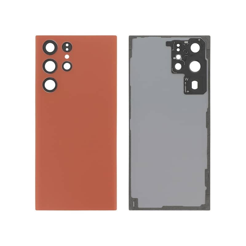 Vitre arrière compatible Rouge pour Samsung Galaxy S22 Ultra photo 1