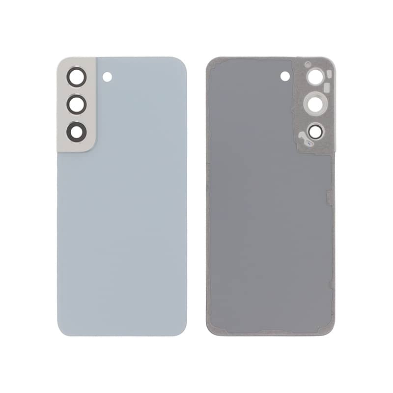 Vitre arrière compatible Bleu Ciel pour Samsung Galaxy S22 photo 1