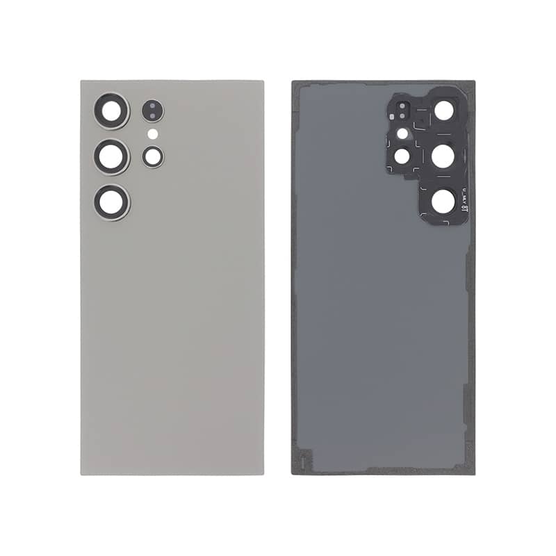 Vitre arrière compatible Titane Gris pour Samsung Galaxy S24 Ultra photo 1