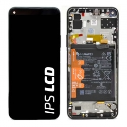 Bloc écran IPS LCD complet pré-monté sur châssis + batterie pour Huawei P40 lite 5G Noir photo 1