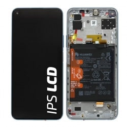 Bloc écran IPS LCD complet pré-monté sur châssis + batterie pour Huawei P40 lite 5G Argent_photo1