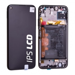 Bloc écran IPS LCD complet pré-monté sur châssis + batterie pour Huawei P40 Lite Noir photo 2