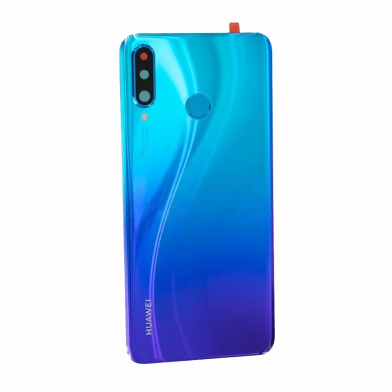 Vitre arrière originale d'occasion pour Huawei P30 Lite - Bleu photo 0