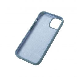 Housse silicone bleu givré pour iPhone 16