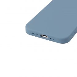 Housse silicone bleu givré pour iPhone 16