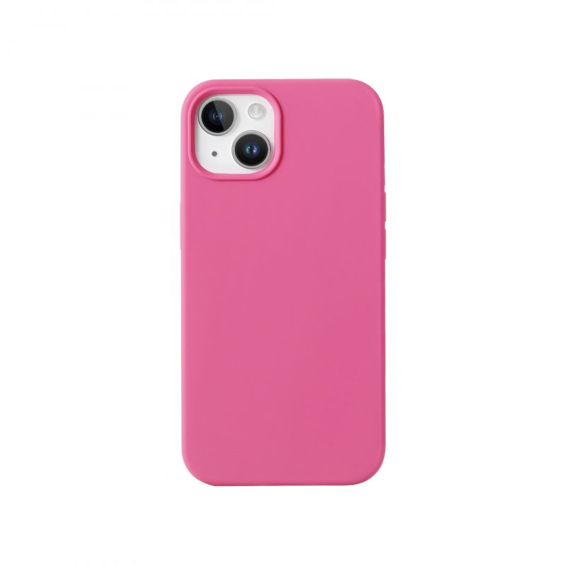 Housse silicone fuschia pour iPhone 16