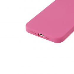 Housse silicone fuschia pour iPhone 16