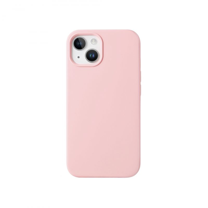 Housse silicone rose clair pour iPhone 16