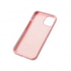 Housse silicone rose clair pour iPhone 16