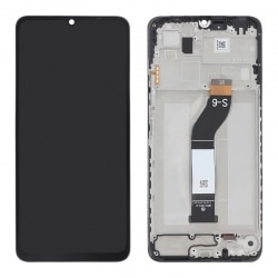 Bloc écran complet avec châssis pour Xiaomi Redmi 13C Noir photo2