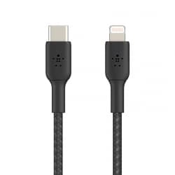 Câble BELKIN tressé USB-C vers lightning 1m - Noir photo 2